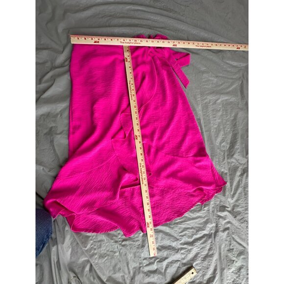 Vine‎ & Love Womens Pink Skirt Large Wrap around polyester elastic waist - Picture 7 of 7